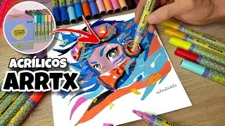 PRIMERA VEZ dibujando con Marcadores Acrílicos ARRTX (Dibujo ÉPICO)