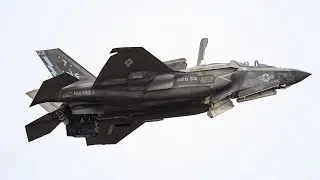 US MARINE CORP F35-B SOARS HIGH AT SAN FRANCISCO'S  FLEET WEEK -4K