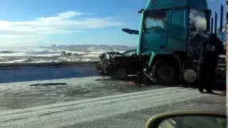 Видео последствий аварии на глубоком обходе 18.02.2017