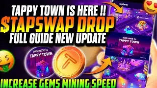 TapSwap TAPPY TOWN is Here 😍| How to Increase Town Revenue & Gems In Tappy Town TapSwap 🔥