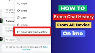 How To Turn On Time Machine On Imo | Imo New update feature |