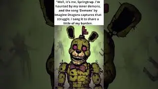 (fnaf) Springtrap's 'Demons' Cover 🎤👻 #fnaf #springtrap #demons #shorts