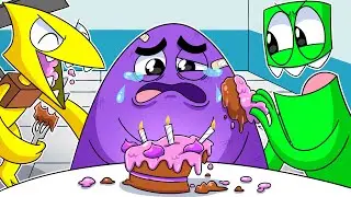 GRIMACE SHAKE BIRTHDAY SAD STORY! Rainbow Friends 2 Animation