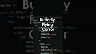 Butterfly Flying Cursor Animation : Add a Touch to Your Website CSS and JavaScript #shorts
