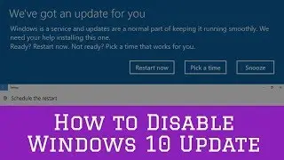 How to Disable / Turn Off  Windows 10 Update | Windows Tutorial