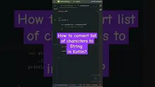 List of characters to String in Kotlin 