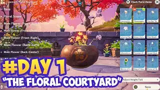 DAY 1!! The Floral Courtyard Gameplay _ Hues of the Violet Garden Event Genshin Impact