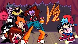 What Friday Night Funkin but you fight everyone AT ONCE