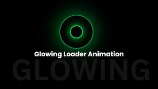 Glowing Loader Ring Animation In HTML and CSS  | CSS Loading Animation