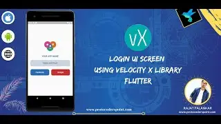 Login UI Screen using Velocity X Library Flutter - 