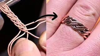 Making a 6-wire braided ring using old copper cables