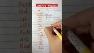 Antonyms / Opposites