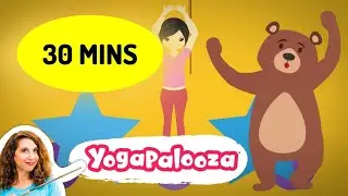 30+ mins | Yoga for Kids Alphabet, Numbers, Shapes & Colors  | Compilation