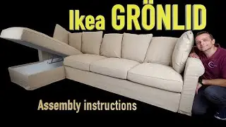 Ikea GRÖNLID 4 seat sofa with chaise longue Assembly instructions / Ikea HÄRLANDA (Ikea USA)