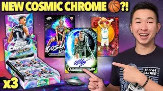 THE BRAND NEW COSMIC CHROME 🏀 HAS LANDED! 👽🛸 2023-24 Topps Cosmic Chrome Basketball Hobby Box Review