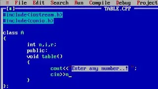 C++ program to print Multiplication table of a number using classes | Multiplication Table Program