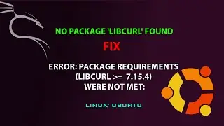 configure: error: Package requirements (libcurl =  7.15.4) were not met:No package 'libcurl' found