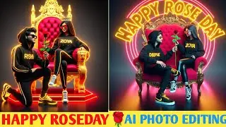Happy Roseday Ai Photo Editing/happy roseday couple t shirt name photo Edit/ instagram trending reel