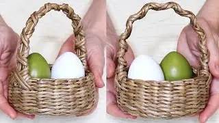 Как сплести простую пасхальную корзинку / Easter decor