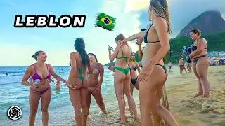 The BRAZILIAN CARNIVAL ATMOSPHERE at LEBLON BEACH 🇧🇷 RIO DE JANEIRO | 2024 【4K UHD】