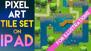 PIXEL ART tile set on iPad + Procreate Animation Tutorial [full illustration process]