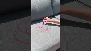 Staining my couch with a pink paint pen!! Testing if it’s really stain proof !!