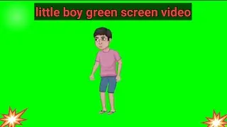 little boy green screen video