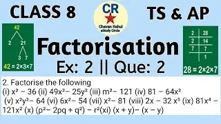 Class 8 ||Chapter : 12|| Ex : 2 Que No: 2 Factorisation ||Maths|| AP & TS || CBSE||