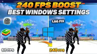Get 240 FPS in Free Fire with THESE Windows Settings! Free Fire Lag fix | Get 200+ FPS | BlueStacks