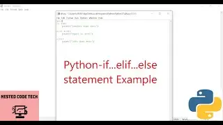 Python- if... elif... else statement Example