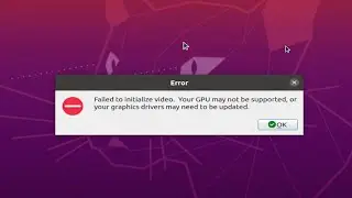 How to fix permanently OBS Failed to initialize video Your GPU may not be supported on Ubuntu 20