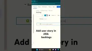 How to add a user story in JIRA? #training #jiratraining #userstory #backlogs #usa #virginia #manual