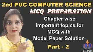 2nd PUC Computer Science|MCQ & model paper|Part-2|