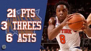 OG Anunoby 21 pts 3 threes 6 asts vs Pistons 24/25 season