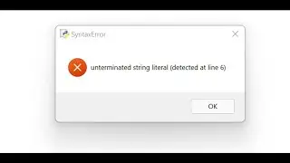 Unterminated string literal error in Python | Aryadrj | IT