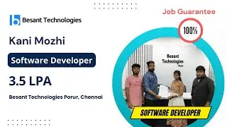 Software developer with 3.5LPA|Best software institute in chennai|Besant Technologies porur