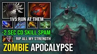 ZOMBIE APOCALYPSE First Item Blade Mail 1v5 Run At Them with 2 Sec CD Decay Skill Undying Dota 2