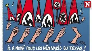 Charlie Hebdo causes fury with portrayal of Hurricane Harvey victims as Neo-Nazis