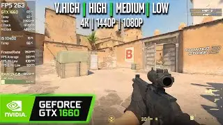 GTX 1660 | Counter-Strike 2 - 4K, 1440p, 1080p - Low, Medium, High, Very High