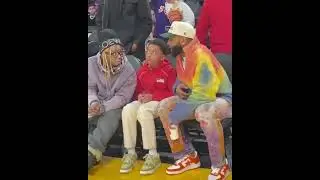 Lil Wayne Courtside At The Lakers & Suns Game With ODell Beckham Jr!