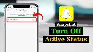 How To Turn Off Active Status on Snapchat | Activity Indicator | Hide Online Last Seen