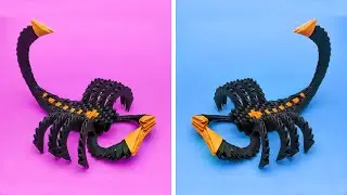 Easy 3D Origami Scorpion Tutorial for Beginners!