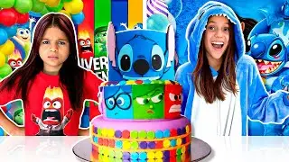 Jéssica e Manu em uma História engraçada de festa de aniversário do Divertidamente 2 vs Stitch