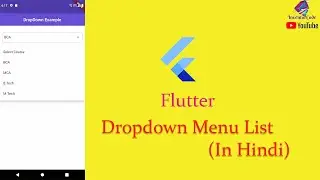 How To Create  Dropdown Menu Item List in Flutter (Hindi) Flutter Tutorial || DropdownButton