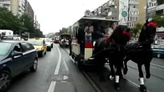 Parada tramvaielor in CARAVANA TIMPULUI, sosire in statia Lizeanu, 19 Septembrie 2009