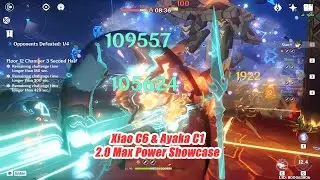 Xiao C6 & Ayaka C1 2.0 Abyss Floor 12 Max Power Combo Showcase - Genshin Impact