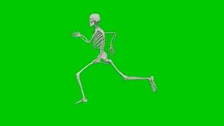 Running human skeleton- Free Green Screen