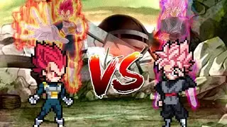 Vegeta (SSG) VS Goku black (SSR) {sprite animation}