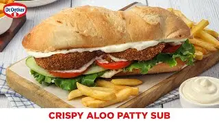 Crispy Potato Sub | Sub Style Crispy Aloo Patty Sandwich | How to make Crispy Potato Sub Sandwich?