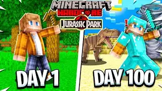 I Survived 100 Days in a DINOSAUR WORLD in Hardcore Minecraft!